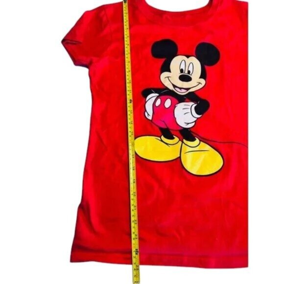 Disney Womens Red Mickey Mouse Graphic Tee Large - Picture 4 of 7